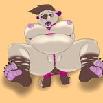  anthro bdsm bear belly big_belly bondage bound female hands_behind_back mammal merffle nude obese open_mouth overweight pussy rope solo spread_legs spreading thick_thighs 