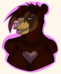  anthro bear breasts featureless_breasts female fur hair looking_at_viewer mammal merffle nude open_mouth smile solo 