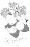  2016 anthro areola blush breasts cheerleader clothing equine eyewear fan_character glasses horse legwear mammal mcsweezy miniskirt monochrome my_little_pony nipples pigtails pompom pony pussy pussy_juice reppy sex_toy skirt solo stockings vaginal vibrator 