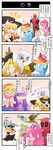  &gt;_&lt; 1boy 4koma 6+girls alice_margatroid applejack blonde_hair blue_hair bow check_commentary check_translation chinese closed_eyes comic commentary commentary_request crescent deadpool fire flying frills gilda green_hair griffin hair_bow hair_ribbon hairband hat highres kawashiro_nitori kirisame_marisa lighter lightning_dust long_hair marvel multicolored_hair multiple_girls my_little_pony o_o orange_hair patchouli_knowledge pink_hair pinkie_pie propeller rainbow_dash rainbow_hair red_hair ribbon running sweatdrop touhou translated translation_request tree_stump white_album_2 xin_yu_hua_yin 