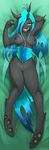  anthro anthrofied armpits blush breasts changeling conditional_dnp featureless_crotch female friendship_is_magic hi_res insect_wings looking_at_viewer lying my_little_pony nipples nude open_mouth queen_chrysalis_(mlp) scappo smile solo tongue wings 