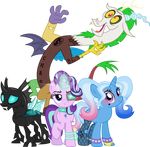  antlers batman_(series) blue_eyes blue_feathers bracelet changeling clothing crossover cutie_mark deadshot diablo discord_(mlp) draconequus equine fangs feathered_wings feathers female feral friendship_is_magic fur green_hair group hair harley_quinn hooves horn horse insect_wings jewelry joker legwear male mammal multicolored_hair my_little_pony osipush pantyhose purple_eyes red_eyes smile spiked_bracelet spikes starlight_glimmer_(mlp) suicide_squad text thorax_(mlp) trixie_(mlp) two_tone_hair unicorn wings 
