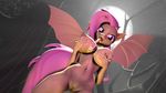  2016 3d_(artwork) absurd_res anthro anthrofied bat_pony bat_wings big_breasts breasts detailed_background digital_media_(artwork) equine eyelashes fangs female flutterbat_(mlp) fluttershy_(mlp) friendship_is_magic fur hair halloween hi_res holidays long_hair looking_at_viewer mammal membranous_wings my_little_pony nipples nude open_mouth outside pink_hair pussy saliva solo sosoft source_filmmaker standing tongue tongue_on_breasts wings 