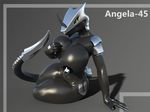  3d_(artwork) android angela-45 anthro armor clothing cyber_dragon digital_media_(artwork) dragon female footwear high_heels idsaybucketsofart machine reptile robot scalie shoes solo 