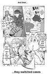  comic crossover die_hard gouguru john_mcclane kojirou_(pokemon) liquid_snake metal_gear monochrome pikachu pokemon solid_snake translated 