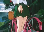  1girl animated animated_gif ass bicycle higurashi_kagome inuyasha legs school_uniform skirt 