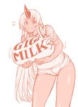  1girl breasts gigantic_breasts long_hair mega_milk monster_girl monster_musume_no_iru_nichijou ogre solo tionishia 