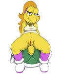  bottomless breasts clothed clothing edit female hair half-closed_eyes koopa koopa_troopa koopie_koo looking_at_viewer mario_bros monochrome nintendo paper_mario pose pubes purple_and_white pussy reptile scalie shell smile solo spread_legs spreading turtle video_games whatsalewd 