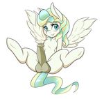  ambris balls blush equine friendship_is_magic hair mammal my_little_pony navel pegasus penis raised_eyebrow simple_background smile solo vapor_trail_(mlp) vein white_background wings 