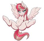  ambris anus bedroom_eyes blush chest_tuft equine feathered_wings female friendship_is_magic hair half-closed_eyes mammal my_little_pony navel pegasus pussy raised_eyebrow seductive simple_background smile solo tuft white_background wings 