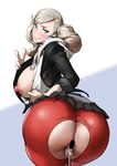  ass breasts cum cum_in_pussy huge_ass kunaboto large_breasts nipples persona persona_5 pixiv_manga_sample smile takamaki_ann v 