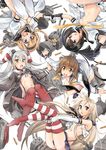  :d :o akizuki_(kantai_collection) amatsukaze_(kantai_collection) anchor anchor_hair_ornament binoculars black_hair black_panties blonde_hair blue_eyes blush braid breasts brown_eyes brown_hair choker chou-10cm-hou-chan cleavage crop_top dress elbow_gloves gloves grey_eyes hachimaki hair_ornament hair_tubes hairband headband headgear highleg highleg_panties highres holding_hands interlocked_fingers kantai_collection long_hair looking_at_viewer machinery microskirt miniskirt multiple_girls neckerchief no_bra onaya_masakazu open_clothes open_mouth open_shirt panties pleated_skirt ponytail red_legwear red_panties rensouhou-chan rensouhou-kun sailor_collar sailor_dress school_uniform serafuku shimakaze_(kantai_collection) shirt short_dress short_hair silver_hair simple_background skirt small_breasts smile striped striped_legwear teruzuki_(kantai_collection) thighhighs twin_braids two_side_up underwear white_background white_gloves white_panties white_skirt windsock yukikaze_(kantai_collection) 