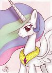  equine feathers feral friendship_is_magic fur hair horn jewelry joakaha mammal multicolored_hair my_little_pony princess_celestia_(mlp) purple_eyes royalty simple_background smile white_background white_feathers white_fur winged_unicorn wings 