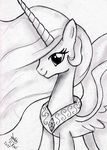  equine feral friendship_is_magic hair horn jewelry joakaha mammal my_little_pony princess_celestia_(mlp) royalty simple_background smile white_background winged_unicorn wings 