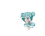  chibi chibi_miku hatsune_miku minami_(artist) vocaloid white 