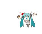  chibi chibi_miku hatsune_miku minami_(artist) vocaloid white world_is_mine_(vocaloid) 