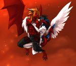  angel angel_dragon anthro bulge claws clei cloud cloudscape demon demon_dragon dragon duo erection flying flying_sex horn intimate legendz leini male male/male outside penis romantic_couple scalie sex sky soulfire starsoul uncut western_dragon wings 