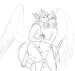  angel_dragon bulge cerezo dragon equine feathered_wings feathers freckles horse mammal scalie siegfried wings 