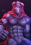  abs anthro athletic biceps big_muscles canine canyne_khai dog fur male mammal muscular muscular_male pecs solo 