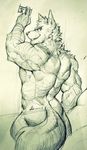  anthro athletic biceps big_muscles canyne_khai kawe male muscular muscular_male sketch solo 