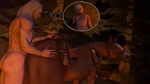  3d_(artwork) all_fours animated bestiality butt ciri digital_media_(artwork) doggystyle equine female feral from_behind_position geralt geralt_of_rivia horse human human_on_feral interspecies larger_female male male/female male_on_feral mammal nickneil_(artist) nude penetration penis sex size_difference sound the_witcher 