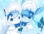  alolan_vulpix blue_eyes furry glaceon kemoribon pokemon snow 