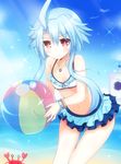  bad_id bad_pixiv_id ball beach bikini crab flat_chest neptune_(series) ocean shironeko_haru swimsuit white_heart 