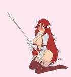  breasts fire_emblem fire_emblen:kakusei red_hair spear tiamo 