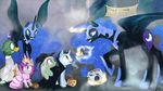  2016 animated armor black_feathers black_fur candy cape clothing costume earth_pony equine equum_amici feathered_wings feathers female feral food friendship_is_magic fur group halloween holidays horn horse jewelry magic male mammal my_little_pony necklace nightmare_moon_(mlp) pegasus pony silfoe unicorn winged_unicorn wings young 