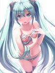  :o alternate_costume aqua_eyes aqua_hair bangs bare_arms bare_shoulders black_legwear blush bra breasts collarbone commentary crotchless_panties embarrassed eyebrows eyebrows_visible_through_hair from_above hair_between_eyes hair_ornament hairclip hatsune_miku heart_cutout highres long_hair looking_at_viewer looking_up navel nicoby nippleless_clothes nipples open_mouth panties simple_background small_breasts solo stomach striped striped_bra striped_panties tareme thighhighs twintails underwear underwear_only very_long_hair vocaloid walking white_background 