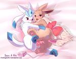  &lt;3 2016 bed blush bow cuddling cute eevee eeveelution emma_the_eevee female glaceon hug invalid_tag lying male moans nintendo penetration penis pok&eacute;mon pussy senz sex vibirator video_games wet 