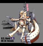  absurdres armpits belt black_panties blonde_hair blue_eyes blush breasts cannon cape chain character_name commentary_request covered_nipples cowboy_hat dice flag_of_the_united_states_navy full_body gloves grin gun handgun hat heterochromia highres holding holding_gun holding_weapon looking_at_viewer machinery mechanical_arm medium_breasts midriff military military_vehicle nevada_(zhan_jian_shao_nyu) official_art panties photo_background propeller radar red_eyes remodel_(zhan_jian_shao_nyu) revolver rigging ship sirills smile solo star teeth text_focus thighhighs thumbs_up trigger_discipline turret underwear warship watercraft weapon white_cape white_gloves white_hat white_legwear zhan_jian_shao_nyu 