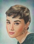 audrey_hepburn brown_eyes dreambox4ever female real_life realistic short_hair solo 