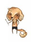  2015 anthro antropomorto black_eyes black_nose boxers_(clothing) canine chibi clothed clothing digital_media_(artwork) dog floppy_ears fluffy fluffy_tail front_view full-length_portrait fur hand_on_hip hi_res holding_object holding_tool looking_at_viewer male mammal portrait simple_background solo standing tan_fur tan_tail tools topless underwear white_background wrench 