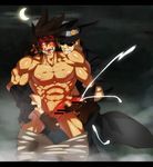  2boys ahegao bara drooling erection gairen glasses guilty_gear handjob hat headband johnny_(guilty_gear) large_penis male_focus multiple_boys naughty_face nude open_mouth outdoors penis penis_grab saliva sol_badguy teeth undressing wince yaoi 