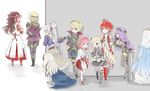  armor blonde_hair brown_hair camilla_(fire_emblem_if) cape commentary_request elise_(fire_emblem_if) female_my_unit_(fire_emblem_if) fire_emblem fire_emblem_if gloves hair_ornament hairband hinoka_(fire_emblem_if) leon_(fire_emblem_if) long_hair marks_(fire_emblem_if) miyachi_(aomori) multiple_boys multiple_girls my_unit_(fire_emblem_if) pink_hair red_eyes red_hair ryouma_(fire_emblem_if) sakura_(fire_emblem_if) short_hair takumi_(fire_emblem_if) twintails weapon 