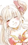  1girl ;d alicia_(granblue_fantasy) bad_id bad_pixiv_id bangs blunt_bangs blush breasts cheating cleavage cross cross_earrings cum cum_on_body cum_on_breasts cum_on_upper_body draph earrings ears_down eyebrows eyebrows_visible_through_hair facial gloves granblue_fantasy hetero highres hornjob horns jewelry large_breasts long_hair mature myouji_namawe nose_blush one_eye_closed open_mouth orange_eyes paizuri penis pointy_ears puffy_short_sleeves puffy_sleeves short_sleeves silver_hair simple_background smile solo_focus uncensored underboob underboob_cutout upper_body white_background white_gloves 