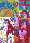  2013 anthro balls claws dragon drake_(character) duo enigma goo horn hyena hypnosis kissing male mammal mind_control penis psychosocial scalie size_difference slightly_chubby spiral_eyes transformation western_dragon 