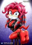  bbmbbf bdsm clothing echidna female fur hair lien-da mammal mobian_(species) mobius_unleashed monotreme palcomix red_fur red_hair solo sonic_(series) 