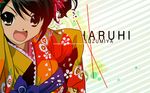  haruhi_suzumiya japanese_clothes kimono short_hair suzumiya_haruhi suzumiya_haruhi_no_yuuutsu wallpaper 