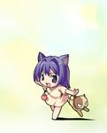  animal_ears cat_ears chibi dog dress kubochaya_honpo long_hair lowres nekomimi purple_eyes purple_hair sd violet_eyes 