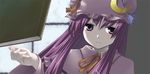  bangs book hota looking_at_viewer patchouli_knowledge solo touhou 