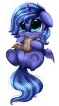  2016 absurd_res alpha_channel blue_feathers blue_hair blush cub equine feathered_wings feathers feral friendship_is_magic hair hi_res hooves horn mammal my_little_pony plushie pridark princess_luna_(mlp) simple_background solo tears transparent_background underhoof winged_unicorn wings young 
