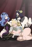  ass black_hair blonde_hair blue_hair blush breasts cosplay fairy_tail fire_emblem_if jenny_realight juvia_loxar nipples pussy pussy_juice sayla_(fairy_tail) smile tagme 