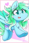  &lt;3 cutie_mark dshou equine eyelashes fan_character female feral fur green_eyes green_fur green_hair hair hooves mammal my_little_pony nude open_mouth smile solo 