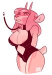  antelope anthro areola blush breasts collar female gazelle hands_behind_back horn leash mammal nepetacide open_mouth rubber solo wide_hips 