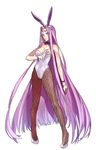  absurdly_long_hair animal_ears bow bowtie bunny_ears bunnysuit facial_mark fate/extella fate/extra fate/stay_night fate_(series) fishnet_pantyhose fishnets forehead_mark full_body long_hair official_art pantyhose purple_eyes purple_hair rider shoes solo very_long_hair wada_aruko wrist_cuffs 