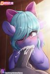  2016 anthro anthrofied balls blush breasts cum cum_in_mouth cum_inside darkhazard duo equine fellatio female first_person_view flitter_(mlp) friendship_is_magic hair hair_bow hair_ribbon hi_res inside kneeling looking_at_viewer male male/female mammal my_little_pony nude one_eye_closed oral patreon penis ribbons sex 
