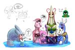  &lt;3 ? anthro big_breasts bikini blush boob_hat box breasts cleavage clothed clothing decidueye dewgong dragonair female flower gem gorebyss greninja group jewelry lordvader914 male mammal marine milotic necklace nintendo one_eye_closed pasties pearl_(gem) pinniped plant pok&eacute;mon primarina seashell_bra swimsuit video_games wink 