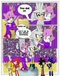  blaze_the_cat canine clothing comic dialogue echidna feline female fox gloves hedgehog knuckles_the_echidna male mammal metal_sonic miles_prower monotreme sandunky shadow_the_hedgehog silver_the_hedgehog sonic_(series) sport text video_games volleyball yellow_eyes 